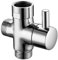 xlwen Ventil Dusche 3-Wege Umschaltventil, Umstellventil Ventil Umschalter G 1/2 Massives Messing Brause Dusche Umschaltventil Dusche Adapter Umstellventil Duschsystem Ersatzteil - Messing Poliert