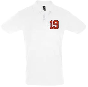 AMERICAN COLLEGE USA Polos Manches Courtes Hommes Femmes, Camisa Polo Unisex Adulto, Blanc,