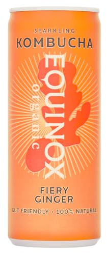 Equinox Organic Fiery Ginger Sparkling Kombucha 250ml