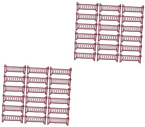 POPETPOP Décor De Clôture 50 Pièces clôture de Maison de poupée modèles en Plastique palissade paysagère Ornement décor Petit modèle de clôture en Plastique modèle de clôture Miniature Fée