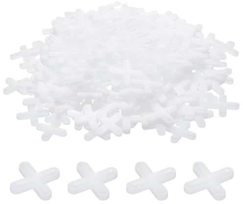 QUARKZMAN 100Pz Separatori per Piastrelle 5mm Croce in Plastica Rigida Livellatore di Piastrelle Spaziatura Clip per Installazione Su Parete E Pavimento