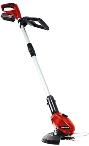 Einhell Akku-Rasentrimmer GE-CT 18 Li (1x 2,5 Ah) Power X-Change (18 V, Motorkopf drehbar und neigbar, Flowerguard, inkl. 20 Kunststoffmesser, inkl. 2,5 Ah Akku und Ladegerät)