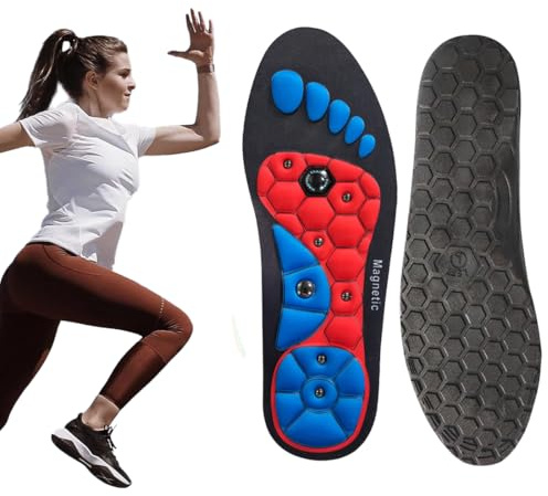 JUGUTA 1 Paire Semelle Magnétique Perte De Poids, Semelles Pour Maigrir, Pour Soulager La Fasciite Plantaire Semelles, Semelles Pieds Plats, Dispersent La Pression Des Pieds Pour Hommes Femmes(S)