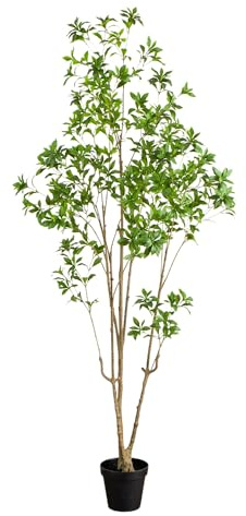Nearly Natural 8ft Artificial Minimalist Japanese Pieris Tree - Indoor Fake Tree for Home Decor - Realistic Faux Tree