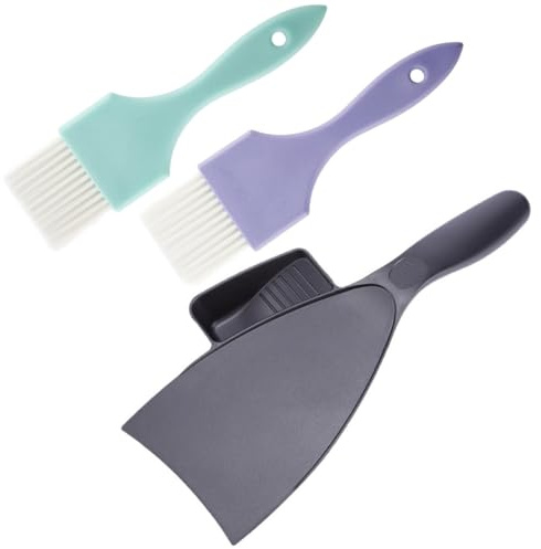 HONITANO Kit de Tinte Cabello Peine para Teñir sin Manchas de Plástico 3 Piezas Lavable y Adecuado para Bricolaje y Peluquería Profesional