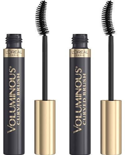 L'Oreal Paris Makeup Voluminous Original Volume Building Mascara with Curved Brush, Black, 2 Count