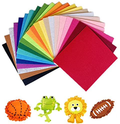 Orangext Tela de Fieltro Manualidades Fieltro para Manualidades Hojas de Fieltro Multicolor para Manualidades de Costura 22 Colores 20 x 30 cm