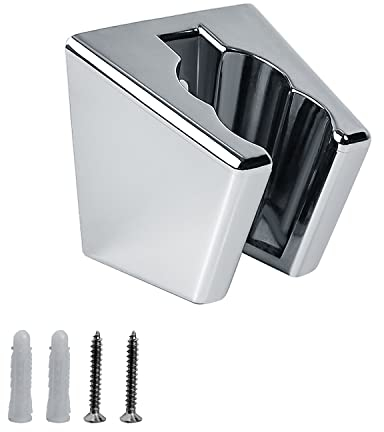 KINHARD Duschkopfhalterung - Universelle Duschhalterung丨Doppelter Schlitz Verstellbare Duschbrause Halterung, Silber Duschkopfhalter für Eine Breite Palette von Duschköpfen