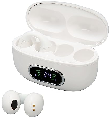 Sprachübersetzer Ohrhörer, 144 Sprachen Übersetzer, Kabelloses Bluetooth Sprachübersetzungsgerät mit Langer Akkulaufzeit, Übersetzer Kopfhörer für Geschäftsreisen (Weiss)