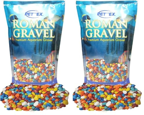 Pettex Aquatic Roman Gravel 2 Kg Rainbow Pebbles (Pack of 2)