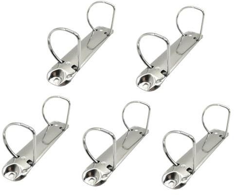 Lot de 5 mécanismes de classeur à anneaux en forme de D, accessoires de rangement de papier pour manuels, dossiers, papiers