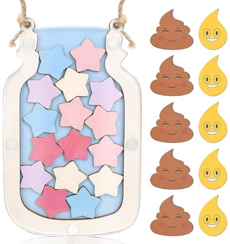 Belohnungsglas für Kinder, Töpfchentraining Belohnungsglas, Klassenzimmer Belohnungsglas, Kinder Personalisiertes Belohnungssystem, Verhalten Belohnungstafel für Jungen Mädchen Zuhause (Poo+Star)