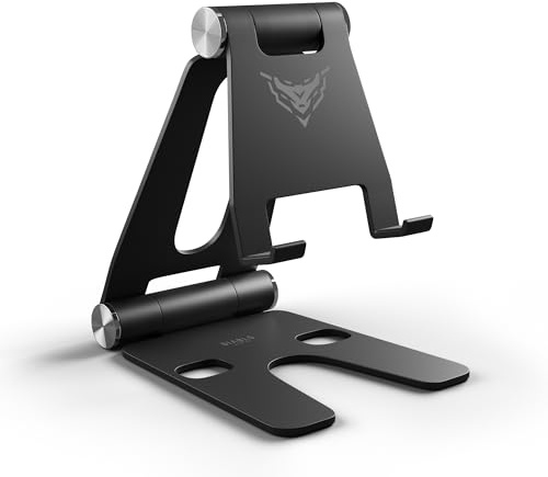 DIABLO Regolabile Porta Cellulare da Tavolo - X-Dock | Supporto Telefono Scrivania fino a 8'' | Stabilità, Eleganza e Comfort Eccezionali | Appoggia Telefono, Dock Telefono per Giocatori | Nero