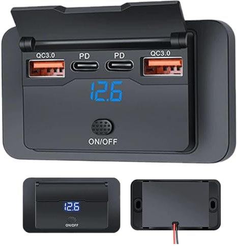 USB-uttag för bil, bil USB-uttag – smart bil- port 76 W QC3.0 laddare | Bilapparater, mobiltelefoner och tillbehör för motorcyklar, cyklar, båtar, fartyg