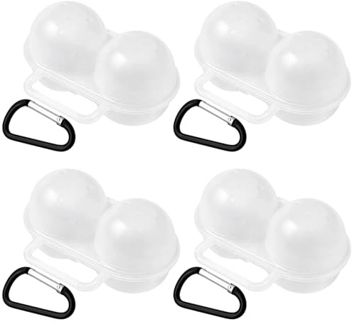 MmotZsb Eierbox, Eier Aufbewahrung Kühlschrank, 4 Eierboxen mit 4 D-Haken, Eierhalter Kühlschrank, Eier Transportbox, Eierkarton Plastik, Weiß, Kunststoff, Quadratisch