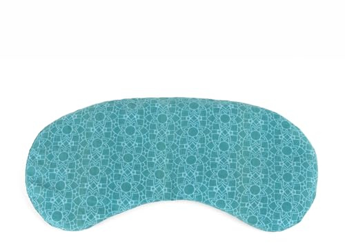 MYLILY Masque de Yoga Chauffant – Coussin pour Les Yeux Lavande & Graine de Lin | Compresse Oculaire Chauffante | 100% Coton | Détente & Méditation, Turquoise