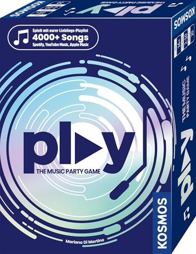 KOSMOS Play – The Music Party Game, alemán, juega con tu lista de reproducción favorita, más de 4000 canciones, juego de fiesta de música para 2-10 personas, juego de mesa, juego de cartas a partir de