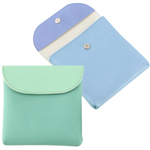 LIFKICH Bolsa Multipropósito y Delicada Portátil de PU para Mujer para Toallas Sanitarias 2 Unidades Adecuado para Organizar Compresas y Artículos de Higiene Femenina