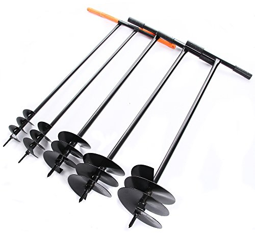 rg-vertrieb Handbohrer Erdbohrer Erdlochbohrer Pflanzbohrer schwarz 5 Durchmessern zur Auswahl (100mm)