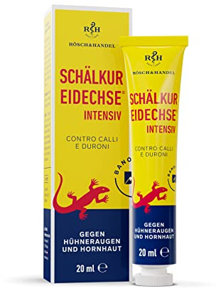 Eidechse Schälkur intensiv | Salbe gegen Schrunden, Schwielen, Hühneraugen und Hornhaut | enthält 40% Salicylsäure | Rösch und Handel