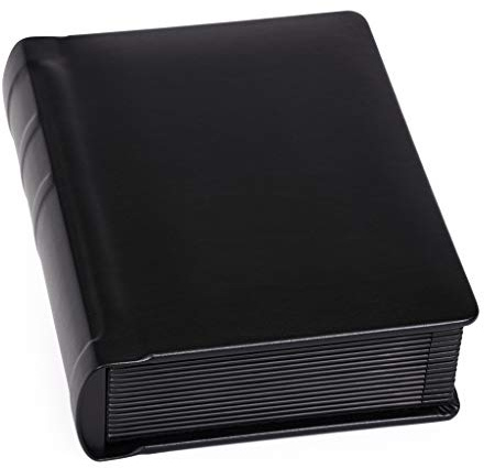 Tuscany Albums Professional Leatherette Bound Photo Album for Weddings and Special Occasions (5x7 (15 Page), Black/Black)