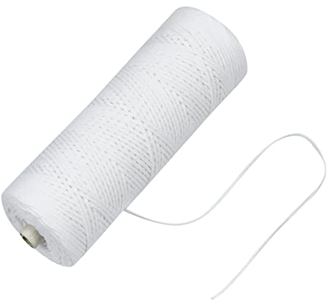 Docht 220 m Kerzendochte Baumwolle, Kerzendocht Candle Wick Kerzen Dochte aus Baumwolle, Dochte für Kerzen, Rauchfrei Runddocht Geflochtene Flachdocht für Kerzenherstellung, DIY Kerze, Öllampe