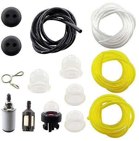 MCHNIC Lot de 14 Kit de Tuyau de Carburant de 1m, Filtre à Essence, Ampoule D'amorçage, Joint De Réservoir, pour tondeuses à essence, Souffleur, Tronçonneuse, débroussailleuses, coupe-bordures