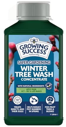 Growing Success Winter Tree Wash Suitable for Organic Gardening Ornamental & Edible Fruit Trees & Bushes - Control Insect, Bug & Eggs Removes Insect Debris - 1L