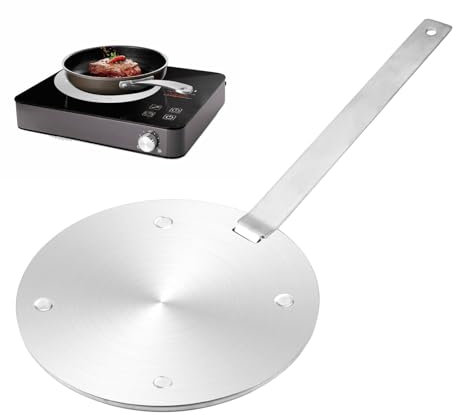 Adattatore Induzione 14 cm,Adattatore Piano Induzione,Piastra Per Induzione Adattatore,Adattatore Moka Induzione,Adattatore Piastra Induzione con Manico Staccabile,Per Piastra Di Cottura A Induzione