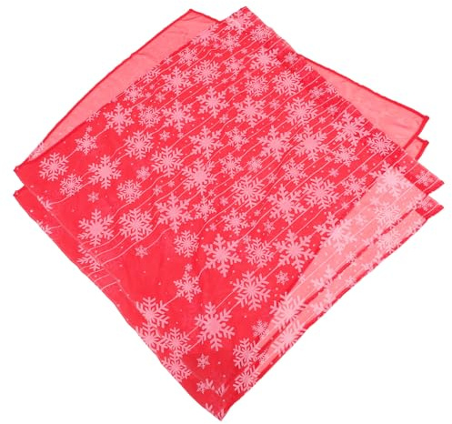 HOMSFOU Cortinas De Copos De Rojas Navideñas Cortinas De Gasa Transparentes Copos De Rojos Decoración Navideña para Dormitorio y Cocina