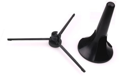 ARTSEWPLY Soporte Trípode Plegable Negro para Trompeta Base de 3 Patas Metálicas y Diseño Desmontable para Máxima Estabilidad en Instrumentos de Viento