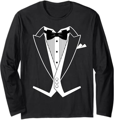 Tuxedo Black Bow Tie Long Sleeve T-Shirt Long Sleeve T-Shirt