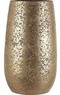 MICA Decorations Deko Vase Clemente rund Gold - 55 x Ø 21,5 cm - Bodenvase - Blumenvase hoch