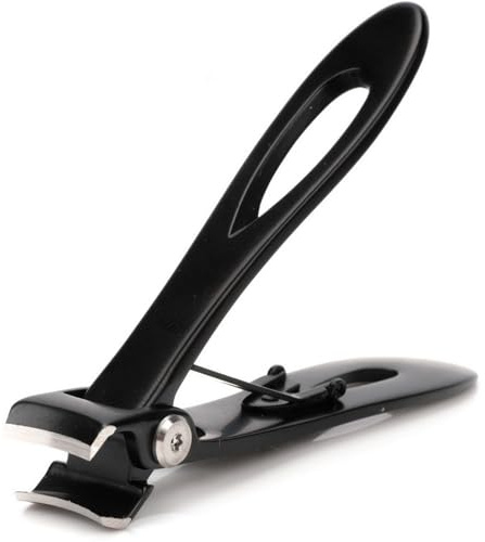 Nail Clippers 16mm Wide Large Jaw Opening for Thick Nail Stainless Steel Black Fingernail and Toenail Nipper Cutter Podiatry Trimmer Pedicure Manicure Kit
