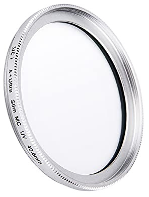 JJC Filtre UV de 40,5 mm, Filtre d'objectif de Protection Ultra Fin Multicouche (argenté)