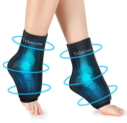 Knöchel-Fuß-Eisbeutel Knöchelschiene für Achillessehnenentzündung Verletzungen, Gel-Eisbeutel für Wärme- und Kältetherapien, flexible Kältepackung bei Plantarfasziitis, Schwellung(Pack of 2, XL)
