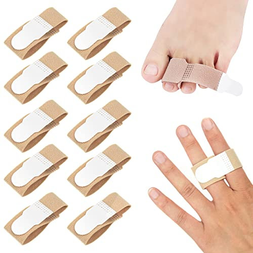10 Pezzi Raddrizzatore per Dita a Martello, Bende Per Raddrizzare Le Dita Dei Piedi, Stecche per Dita dei Piedi, Correttore per Dita Sovrapposte, per Correggere le Dita a Martello, Dita Storte