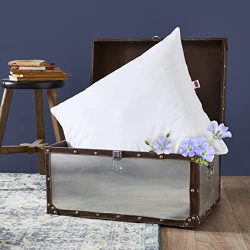 DODO | Lot de 2 Oreillers Anti-acariens Végétal 60x60 | Confort Médium | Oreiller Synthétique Lin'Fini | Enrichis à l'huile de Lin et Douceur Intense | Fabriqué en France | Lavable en Machine à 40°c