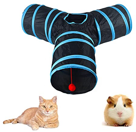 22 Stück Katzen Spielzeug, Katzenspielzeug mit Katzentunnel, Pet Cat Play Tunnel, Interaktives Katzen Spielzeug, Katzentunnel, Katzenspielzeug Set, Selbstbeschäftigung, Geeignet für Welpen und Katzen