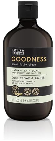 Baylis & Harding Goodness Oud, Cedar & Amber Bath Soak, 500ml