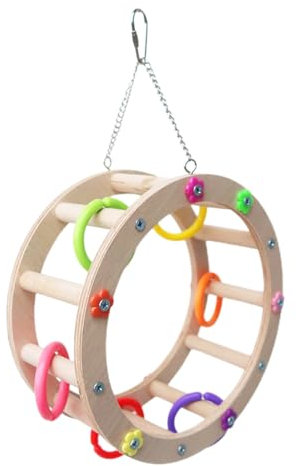 TARAKO Vogelspielzeug Riesenrad, Buntes Vogelspielzeug, rotierendes Sitzstangenspielzeug, Vogelfutter Spielzeug Papagei Riesenrad Spielzeug für Eichhörnchen Papagei, Spatz, Sittich