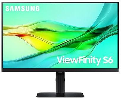 Samsung LS24D600UAUXXU 24 QHD IPS Monitor - 2560x1440, 100Hz, HDR10, USB-C Charging, Height Adjust