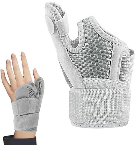 Daumenbandage Links und Rechts für Männer und Frauen, Grau Daumenbandage Links Einheitsgröße Daumenschiene, Stabile Daumen Unterstützung, für Arthritis, Sehnenentzündungen und Gelenkverletzungen