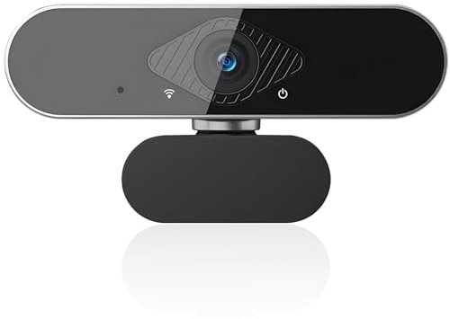 MSMXCS Webcam for PC with Microphone,Full HD 1080P USB Webcam with Microphone & Auto Light Correction, Plug-and-Play 360° Adjustable Web cam for PC, Laptop, Streaming, Gaming, Zoom Calls (Black)