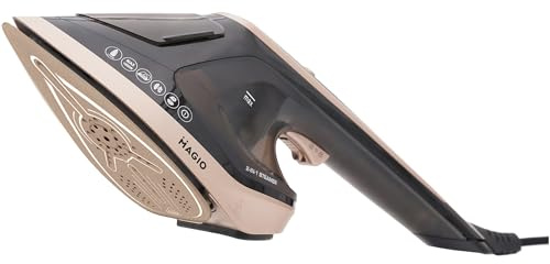 MAGIO Plancha de vapor vertical 2 en 1 [Steamer & Iron] – 1800 W, 30 g/min de vapor, 180 °C antibacteriano, uso vertical y horizontal, suela cerámica, pantalla LED, apagado automático, 200ml