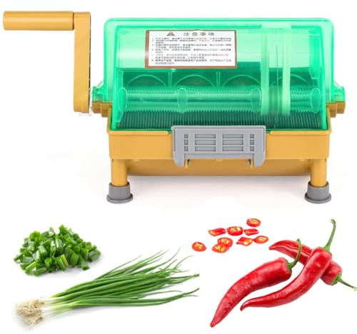 Taglierina a scalogno in acciaio inox, tritaverdure commerciale, trituratore di prezzemolo da 3 mm, per scalogno tritato, cipolle verdi, porri, coriandolo, aglio