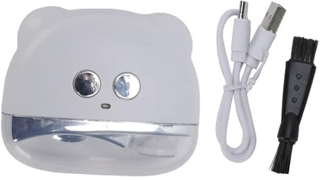 Brrnoo Tagliaunghie Elettrico Tagliaunghie Automatico Ricaricabile Lucidatore per Unghie Silenzioso Anti-pizzicamento con Tecnologia di Riduzione del Rumore per la Cura Portatile dei (bianco perla)