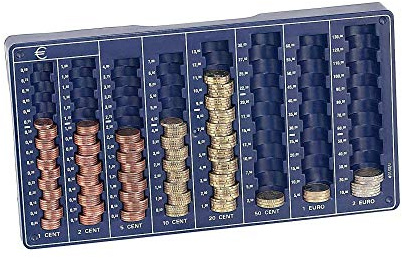 OISE ART STORE Trade Shop - Contamonete Portamonete Classificatore Colonne Vassoio Vaschetta 33x18,5 Cm