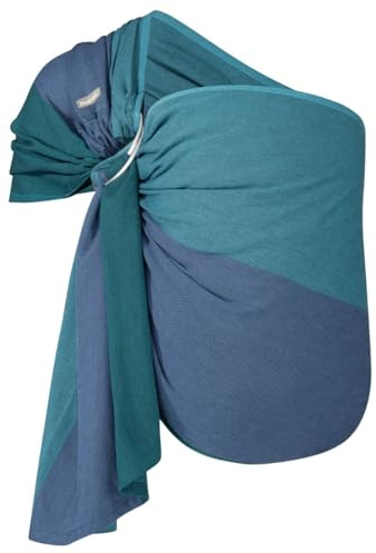 Hoppediz Ring-Sling, Fascia porta bebè per neonati e bambini con due anelli in alluminio, 0-36 mesi, 3-20 kg, Bilbao