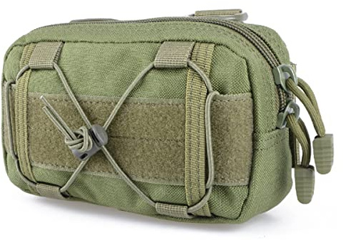TRIWONDER Taktische Hüfttaschen, Molle Tasche, Militär Gürteltasche Beutel Handytasche für Camping Wandern Reise (Grün)